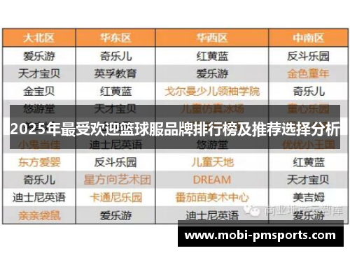 2025年最受欢迎篮球服品牌排行榜及推荐选择分析