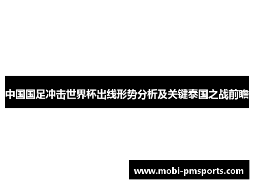 中国国足冲击世界杯出线形势分析及关键泰国之战前瞻